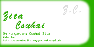 zita csuhai business card